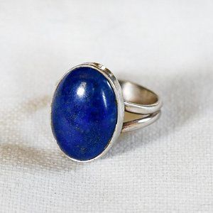 Lapis lazuli Sterling Silver Ring, Sz 7.5